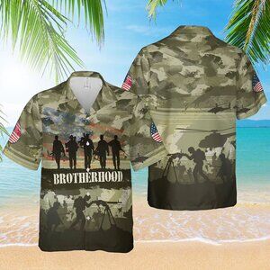 Veteran Brotherhood Hawaiian Shirt Soldier Shirt Us Military Shirt Gift